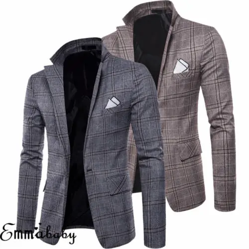 2019 Fashion Men Classic Casual Business Suits Blazer Slim Fit Luxury | Мужская одежда