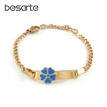 16,5 см милый детский браслет Детские ювелирные изделия Сердце золотой браслет из цепочек Enfants Pulsera Bebe Bracciali Bambino повязки B0929