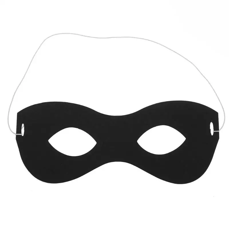 

8pcs Halloween Party Black Eye Masks Paper Card Festival Costume Prop Decor Festival Cosplay Mask Holiday Party Supplies Accs