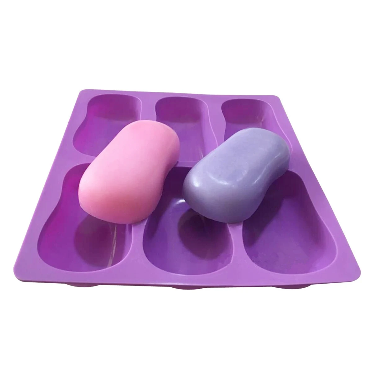 

Homemade Soap Mold 6 Ovals Shape Silicone Mold DIY Jelly Pudding Chocolate Mould Bakeware Kitchen Cake Decorating Tools Gadgets