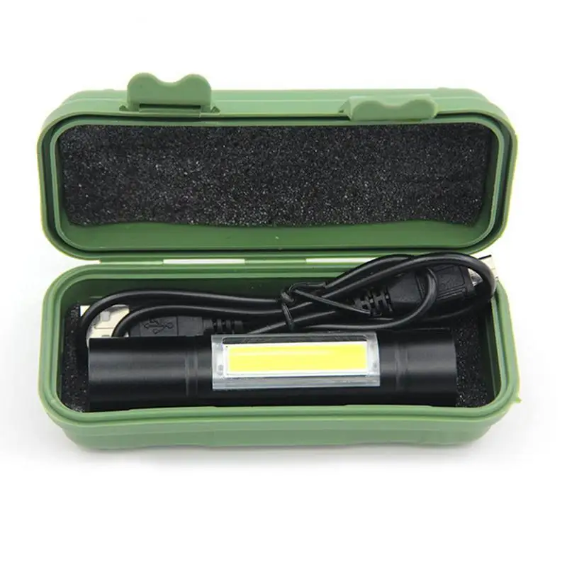 Портативный мини XPE COB светодиодный перезаряжаемый usb-фонарик наружный Аварийный Рабочий светильник автомобильный осмотр встроенный фонарик аккумулятор факел