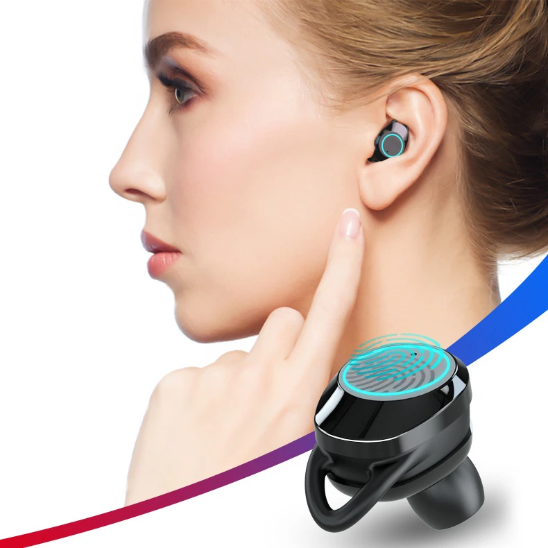 LEORY Bluetooth 5.0 Wireless Earphone TWS IPX6 Waterproof Bluetooth Earbuds In Ear Metal Earphone for Iphone for Huawei