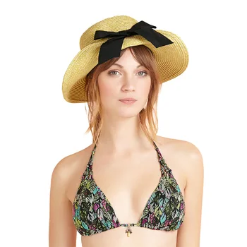 

New Women Bow Summer straw Hat Weave Straw Hat Woman Leisure Time On Vacation A Street Will Hat Sunscreen Basin Cap Summer Tide
