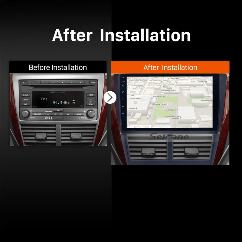 Seicane 9 pulgadas 2din Android 8,1 coche Radio para 2008 2009 2010 2011 2012 Subaru Forester GPS Unidad de cabezal de Audio reproductor Multimedia