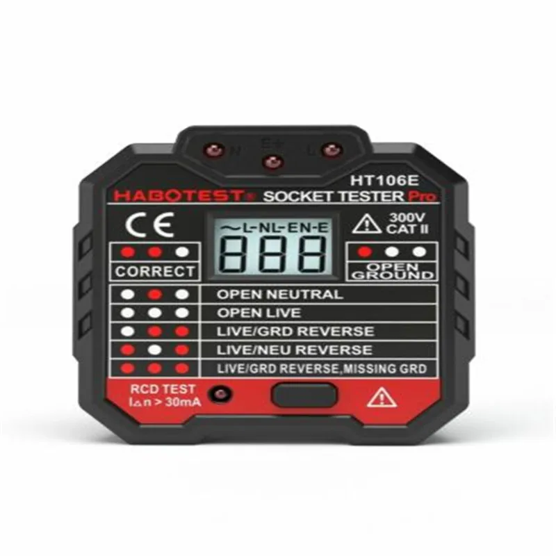 

Digital Display Socket Tester Plug Polarity Phase Check Detector Voltage Test