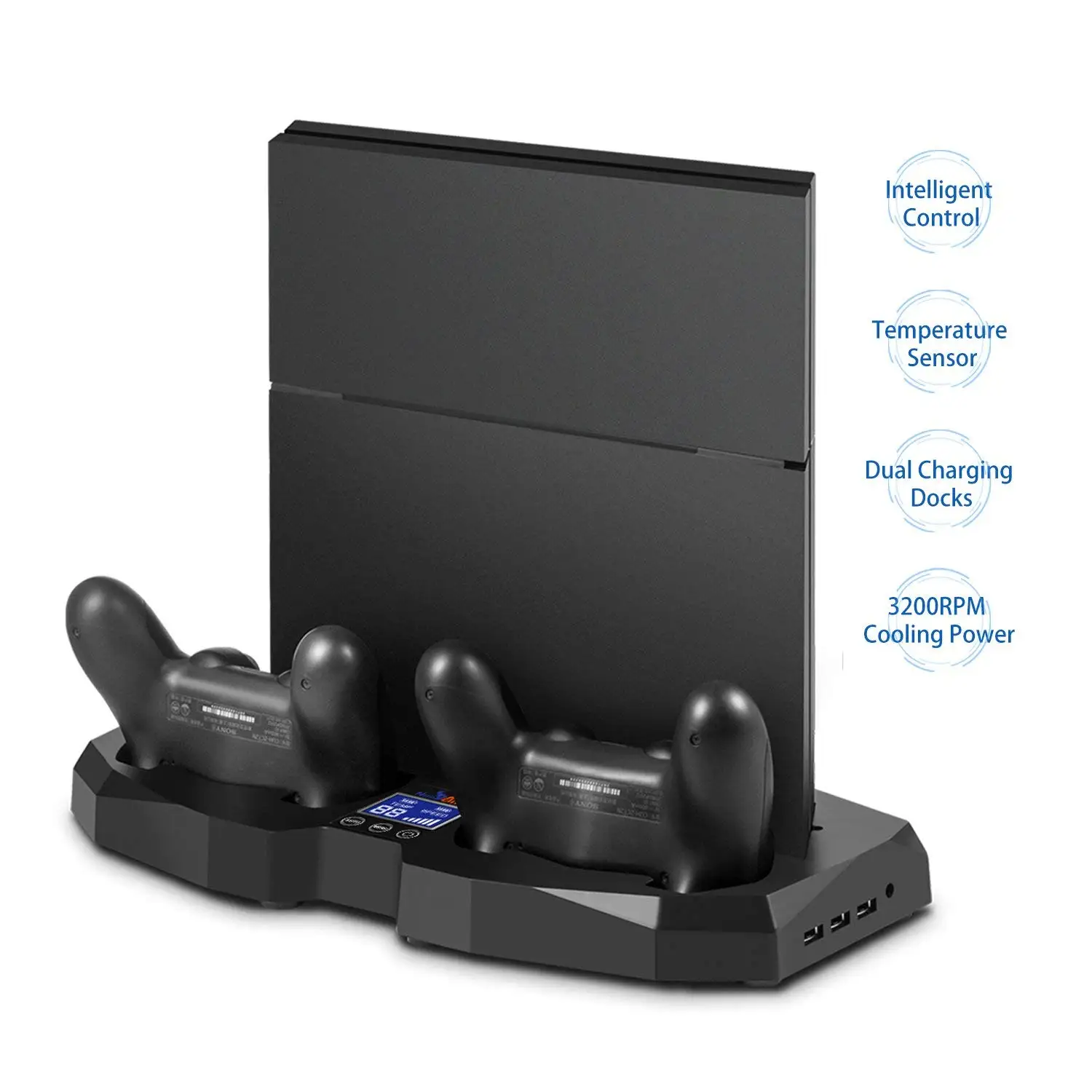 Вертикальная подставка для Игровые приставки 4 совместимый PS4/PS4 Pro & PS4 Slim) двойные