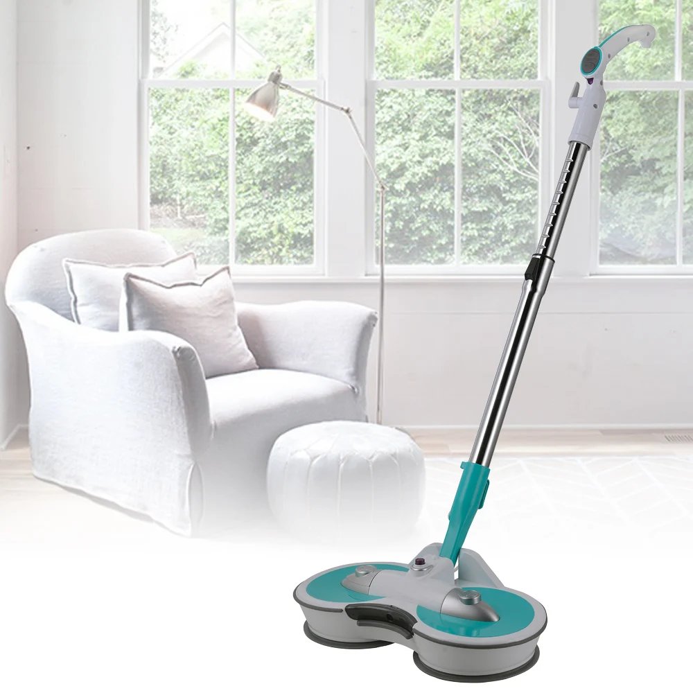

Rechargeable Electric Rotating Mop with Telescopic Steel Tube Spray Foot switch Mop Floor Cleaning Mop Easy Bucket Dust Broom