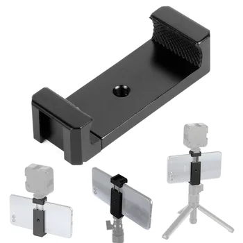 

Aluminum Alloy Mobile Phone Tripod Mount Clamp Holder Clip with Hot Shoe Handle Rig for iPhone HUAWEI Vlog Fill Video Recording