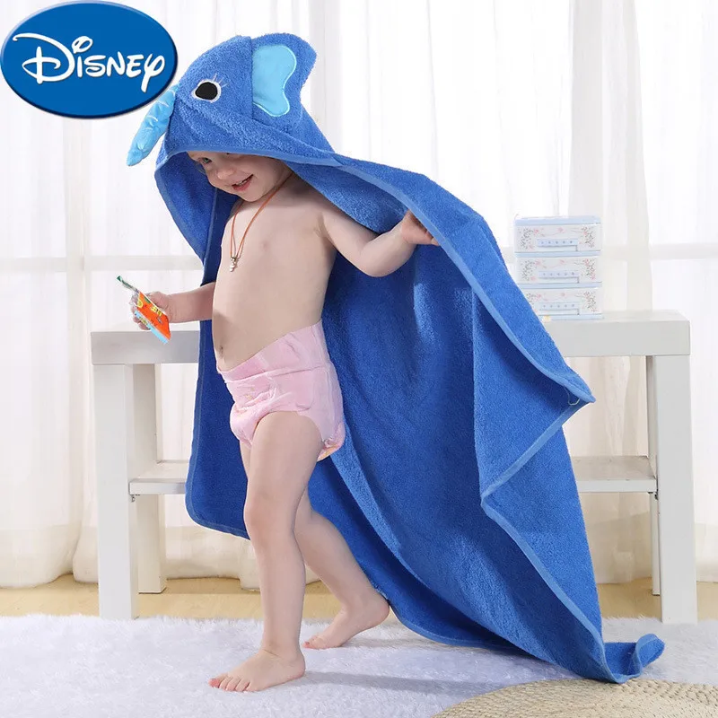 

Disney Children Bring Hat Animal Modeling Bath Towel Baby Bath Towel Cartoon Bathrobe 0-6 Year Water Uptake Bathrobe