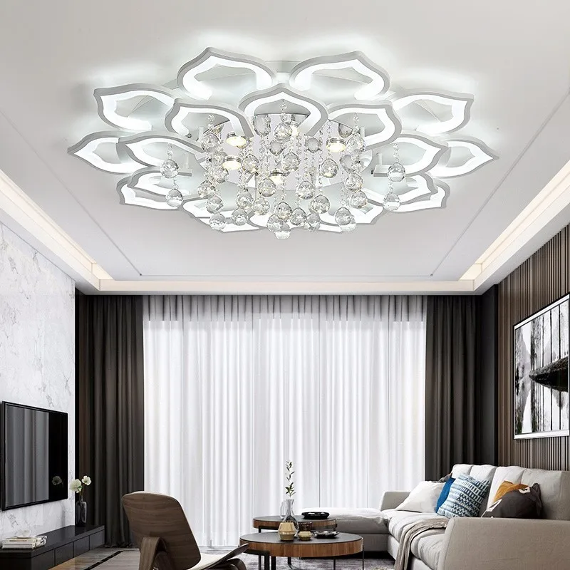 US $97.00 New Acrylic Modern Chandelier Lights For Living Room Bedroom Dimmable Led Indoor Lamp Home Lighting Fixtures Lustres Lampadario