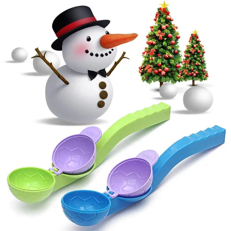 

Winter Plastic Football Snowball Clip Kids Outdoor Sports Snow Ball Maker Toys Snow Making Sand Mold Tool