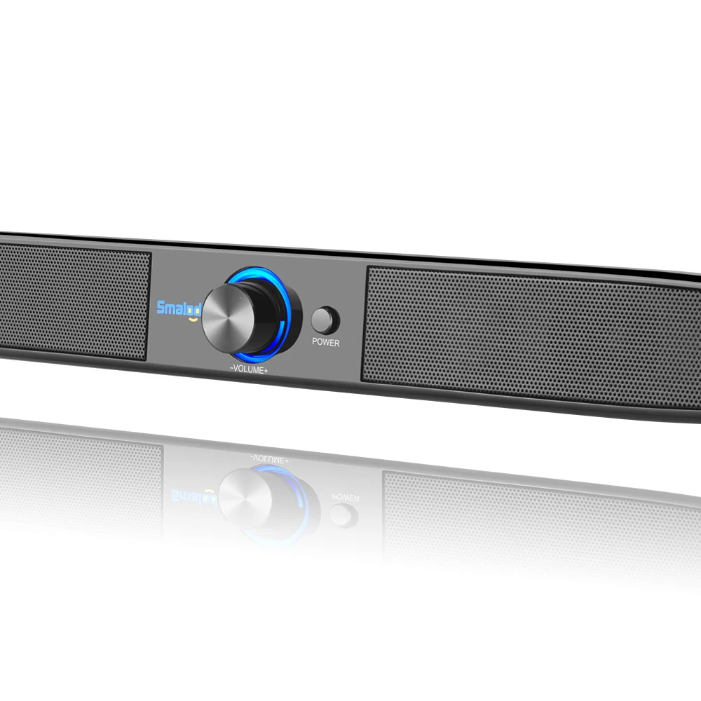 

Smalody Soundbar USB powerful Speaker for Home Theater 5W Stereo speaker with Subwoofer Microphone for TV Desktop Computer PC