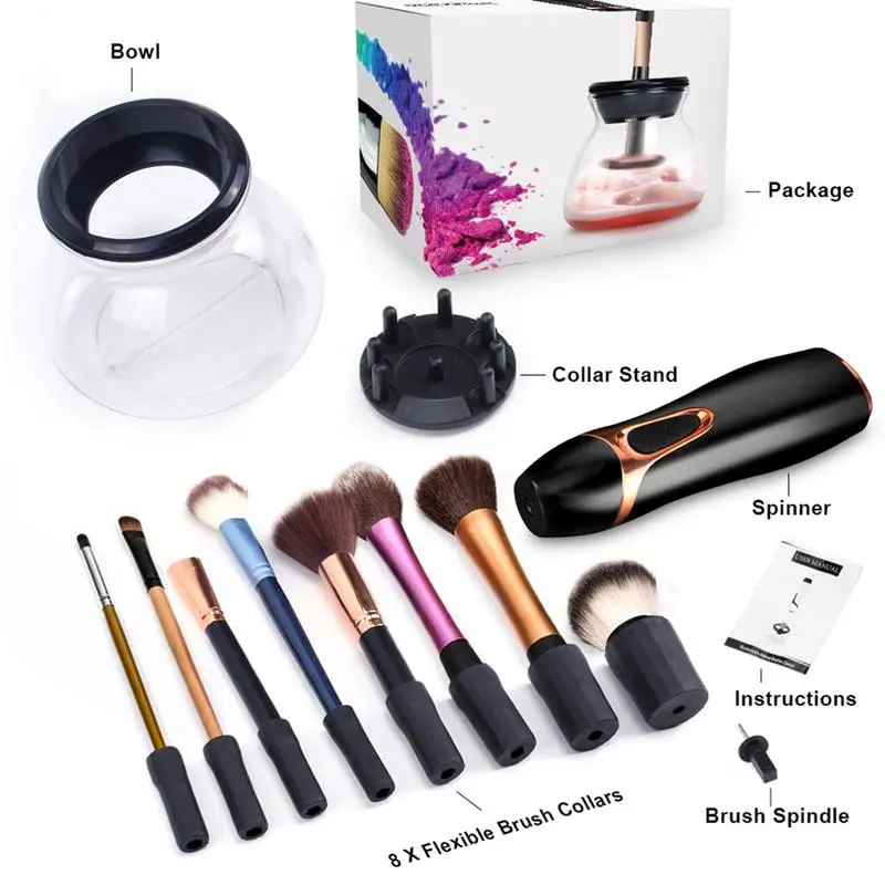 

Electric Professional Make Up Brush Cleaner Automatic Portable Washing Make Up Brushes Cleanser Cleaning Tool Machine