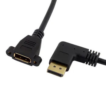 

10pcs/lot Male DisplayPort Display Port to Female 90 Degree Left Down Angled Extension Cable