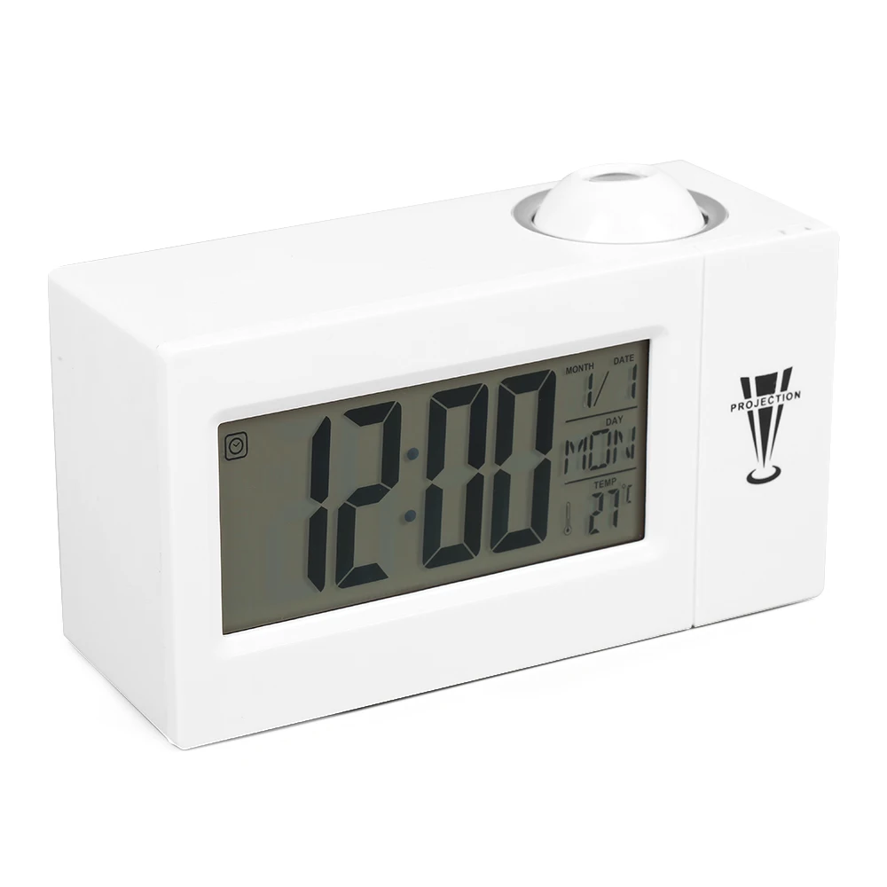 Светодиодный проекционный будильник цифровые электронные часы с 7 различными текстами дисплей с голосовой подсветкой проектор стол