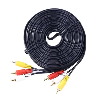 

3 RCA to RCA Audio Video Cable Male To Male 3RCA To 3RCA Audio Video AV Cable Cord Wire For 1.5m/3m/5m DVD TV
