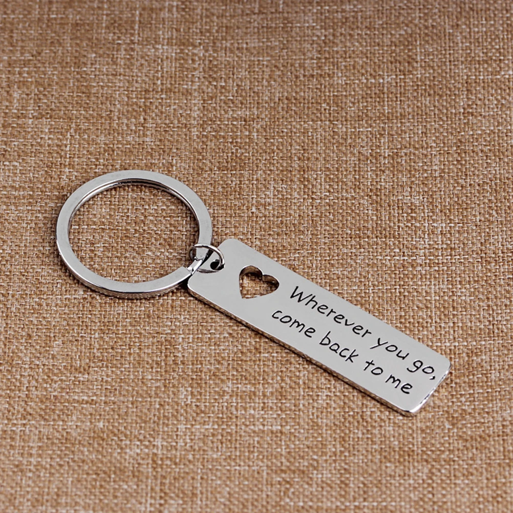 Personalised Adult Letter Curved Tag pendant Stainless Steel Key Ring Holder Personalised Adult Letter Curved Tag pendant Stainless Steel Key Ring Holder