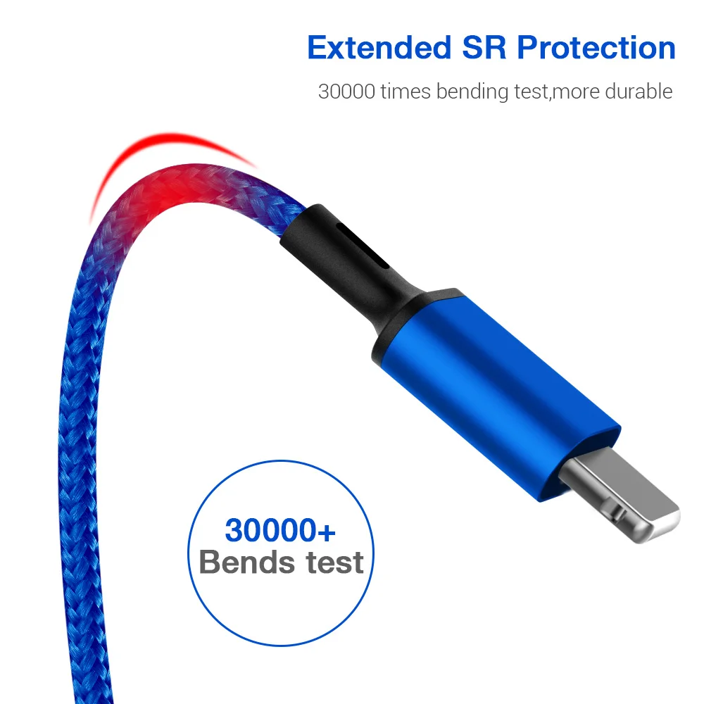 USB кабель KISSCASE для Apple 2.4A быстрой зарядки и передачи данных iPhone X XS MAX XR 7 8 6 6s Plus