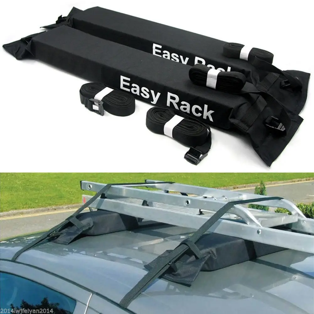 

Universal Car Roof Rack Carrier Bag Storage Luggage Black 600D Oxford PVC 2pcs