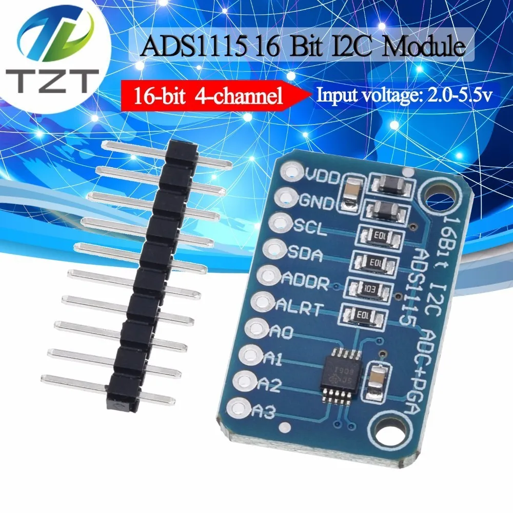 Завеса 16 бит I2C ADS1115 модуль АЦП 4 канальный DVR с Pro усилитель для Arduino RPi|amplifier module|channel
