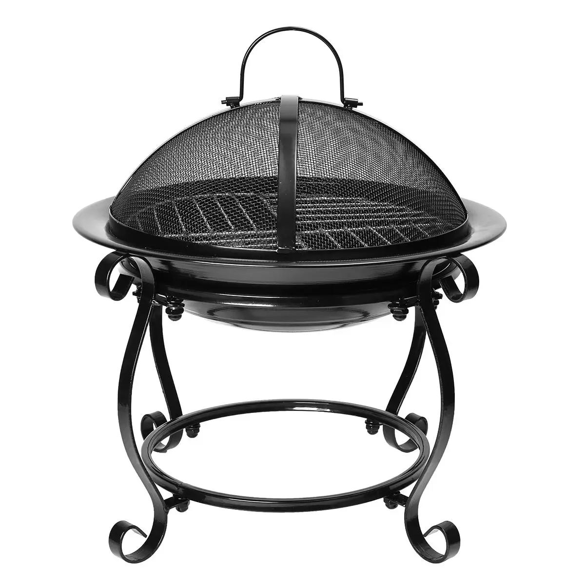 

Outdoor Portable Barbecue Grill Burner Cooker Patio Garden Yard Party Stove Outdoor Camping Picnic BBQ Rack Cookware Black