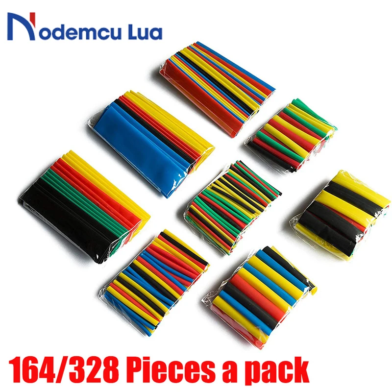 

Shrinking Heat Shrink Tube 328 Pcs Colorful 2:1 Polyolefin Tubing 164Pcs Sleeve Wrap Wire Set Tubing Wrap Sleeve Assorted 8 Size