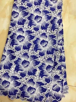 

2019 New Design African Lace Fabric For Dress High Quality Milk Silk Water Lace Fabric With Stones Fashion Nigerian Lace Fabric