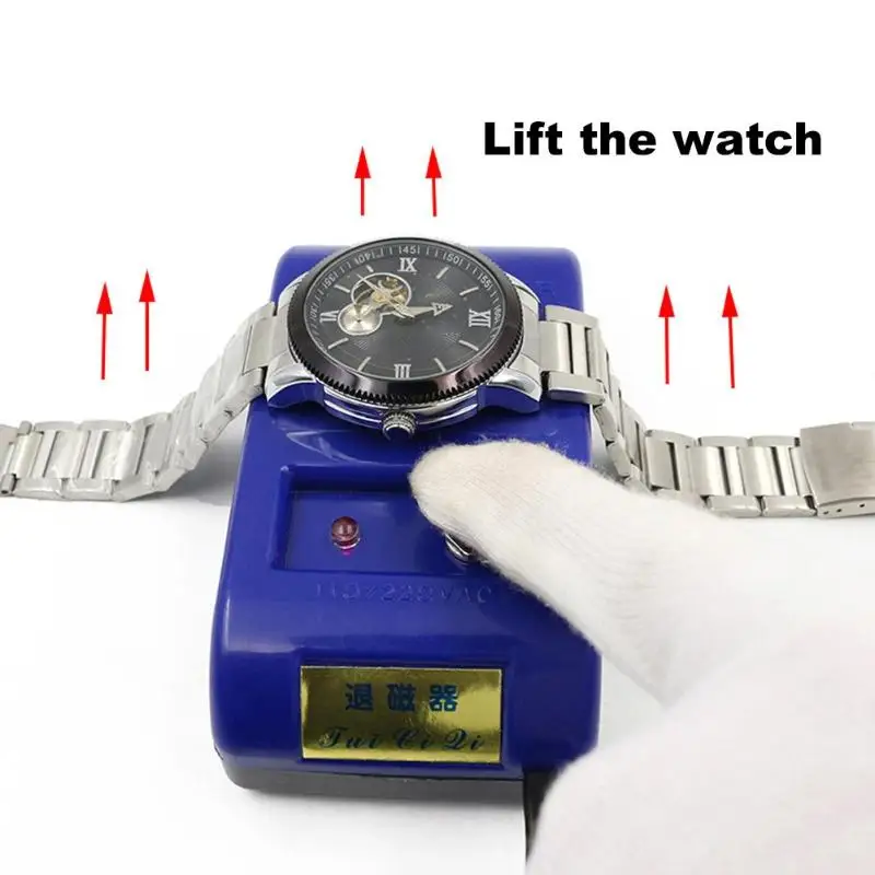 Устройство для размагничивания часов с европейской вилкой инструмент для ремонта часов Отвертка Пинцет Электрический инструмент для размагничивания horloge gereedschap