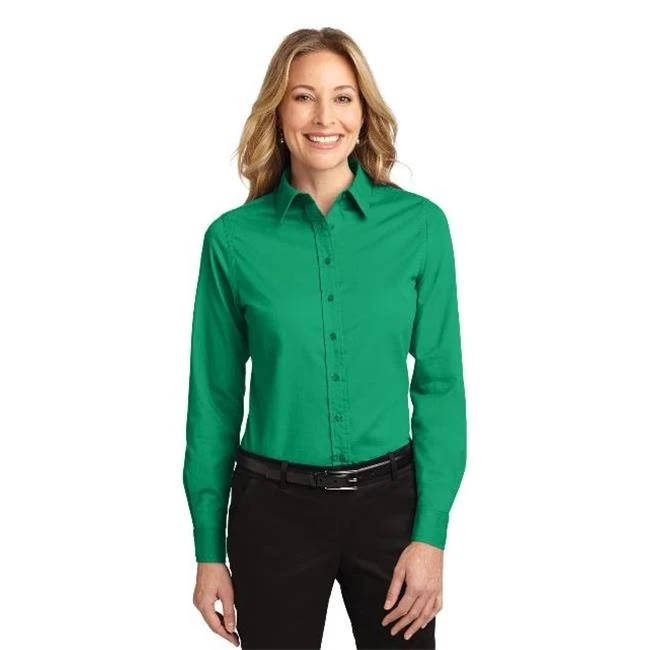 Port Authority L608 Ladies Long Sleeve Easy Care Shirt Court Green - 6XL |