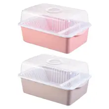 Подставки для посуды с крышкой посуда держатель для столовых приборов пластиковый шкаф Посуда Столовые приборы коробка для хранения принадлежности для кухонного бара