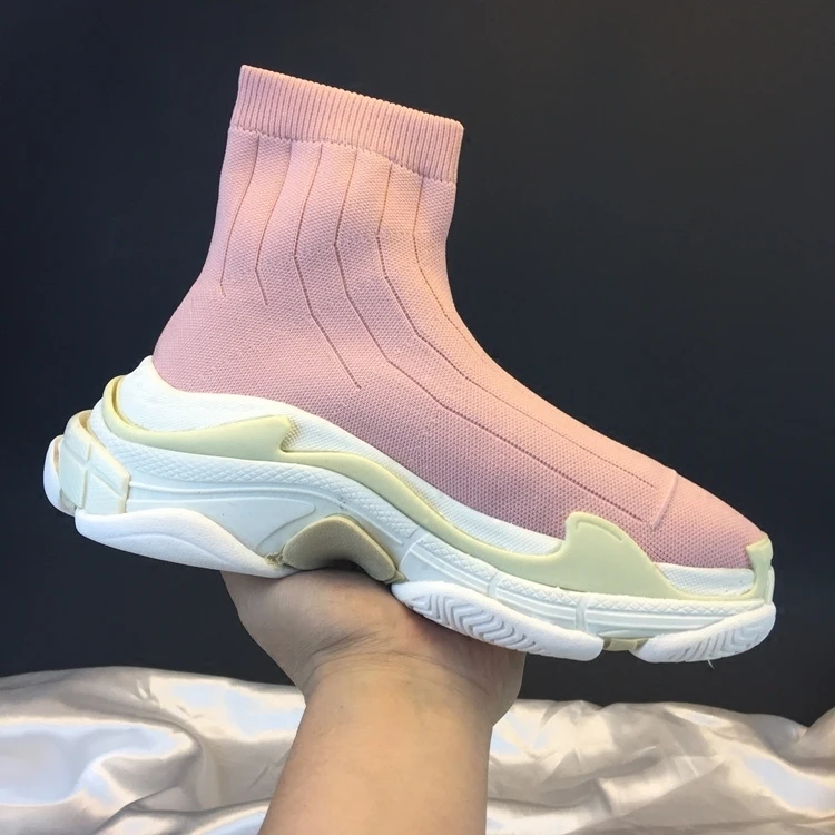 Plataforma Otoño Botas Slim Tobillo Roma Fresco as Nuevo Las Zapatillas As Show Invierno Moda Deporte Tejer Altas Calcetín Estilo Señoras Show 2018 Mujer De WA7XcX
