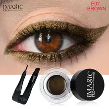 IMAGIC 3 цвета гелевая подводка для глаз не Цветущая палитра для макияжа матовая Водонепроницаемая долговечная гелевая подводка для глаз крем с кисточкой