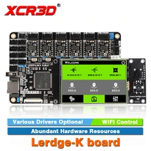 XCR3D Printer Part Lerdge-K board A4988 DRV8825 LV8729 TMC2208 Drivers Optional ARM 32Bit Controller Touch Screen Motherboard lerdge x 3d printer controller board for reprap 3d printer motherboard with arm 32bit mainboard control with 3 5touch screen