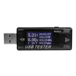 Multi Функция Электрические мощность USB цифровой детектор ток и напряжение тестер ЖК дисплей отображает ток инструменты