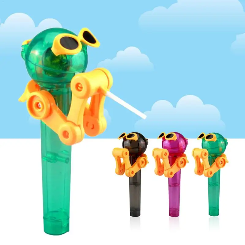 

Newest Creative Personality Toys Lollipop Holder Decompression Toys Lollipop Robot Decompression Candy Dustproof Toy Gift