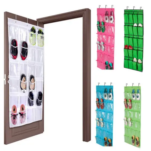 24 Pocket Shoe Space Door Hanging Organizer Rack Wall Bag Storage Closet Holder 24 Pocket Shoe Space Door Hanging Organizer Rack Wall Bag Storage Closet Holder