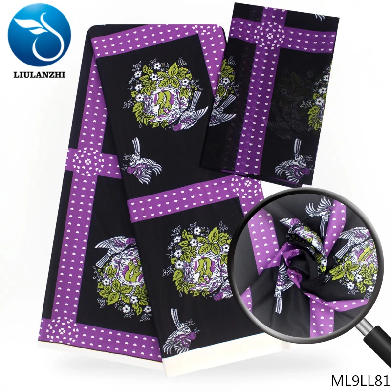 

LIULANZHI wholesale modal fabric printed chiffon fabric audel fabrics 4+2 yards/lot african woman party clothing ML9LL81-87