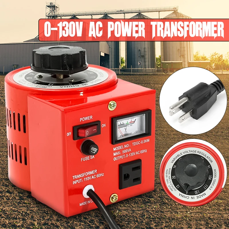 

Variable AC Transformer Metered 500W 110V Auto Regulator 0-130V 500VA