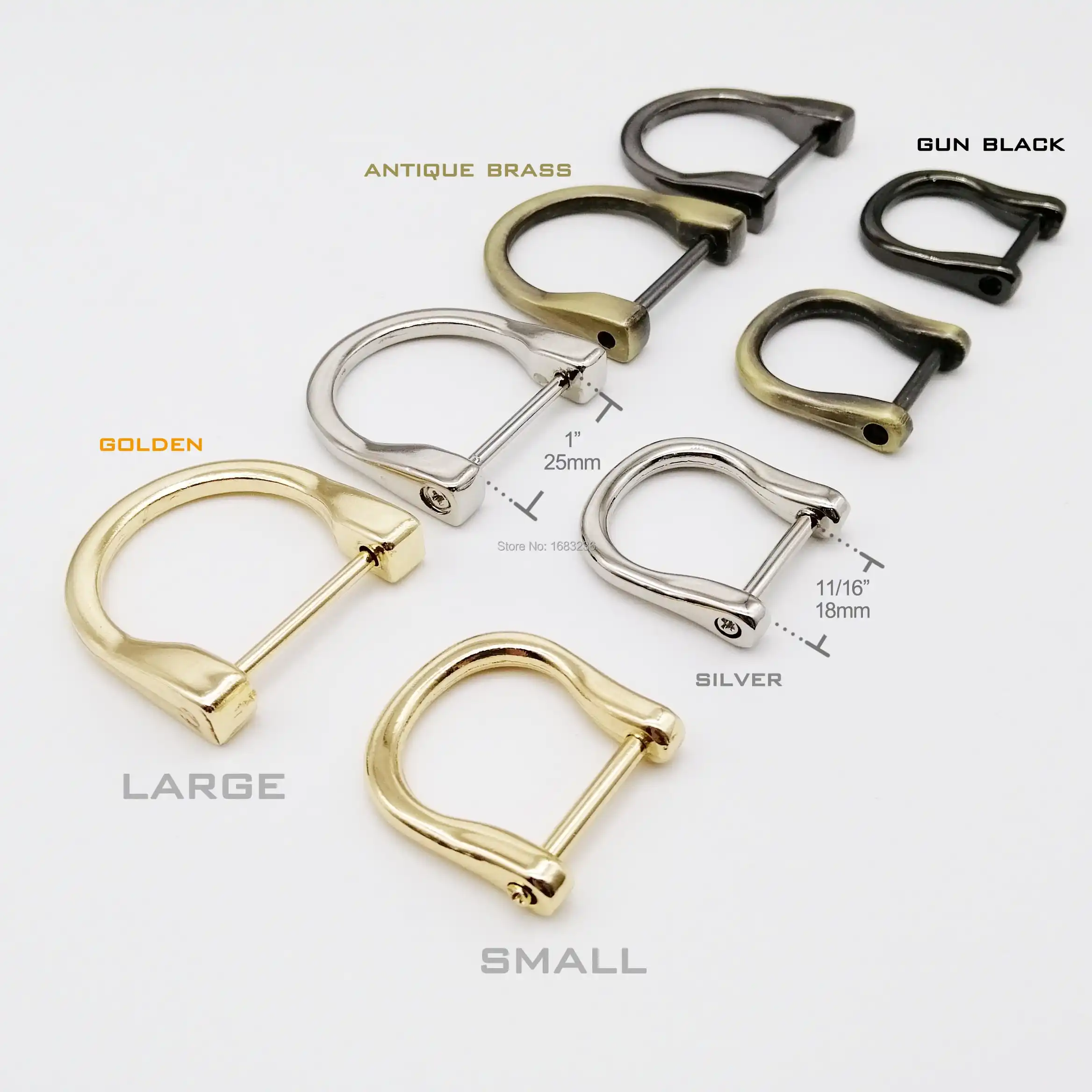 2pcs Detachable Metal D Ring Buckles Handbag Purse Bags Strap Belt Clasp DIY
