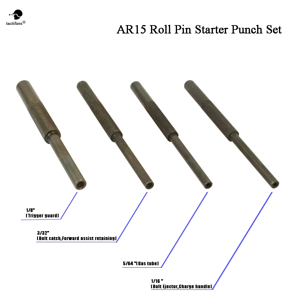 Ultimate Gunsmith Roll Pin Starters Arms Punch Set AR15 M4 M16 Rifle 4pcs Armorer Steel Army