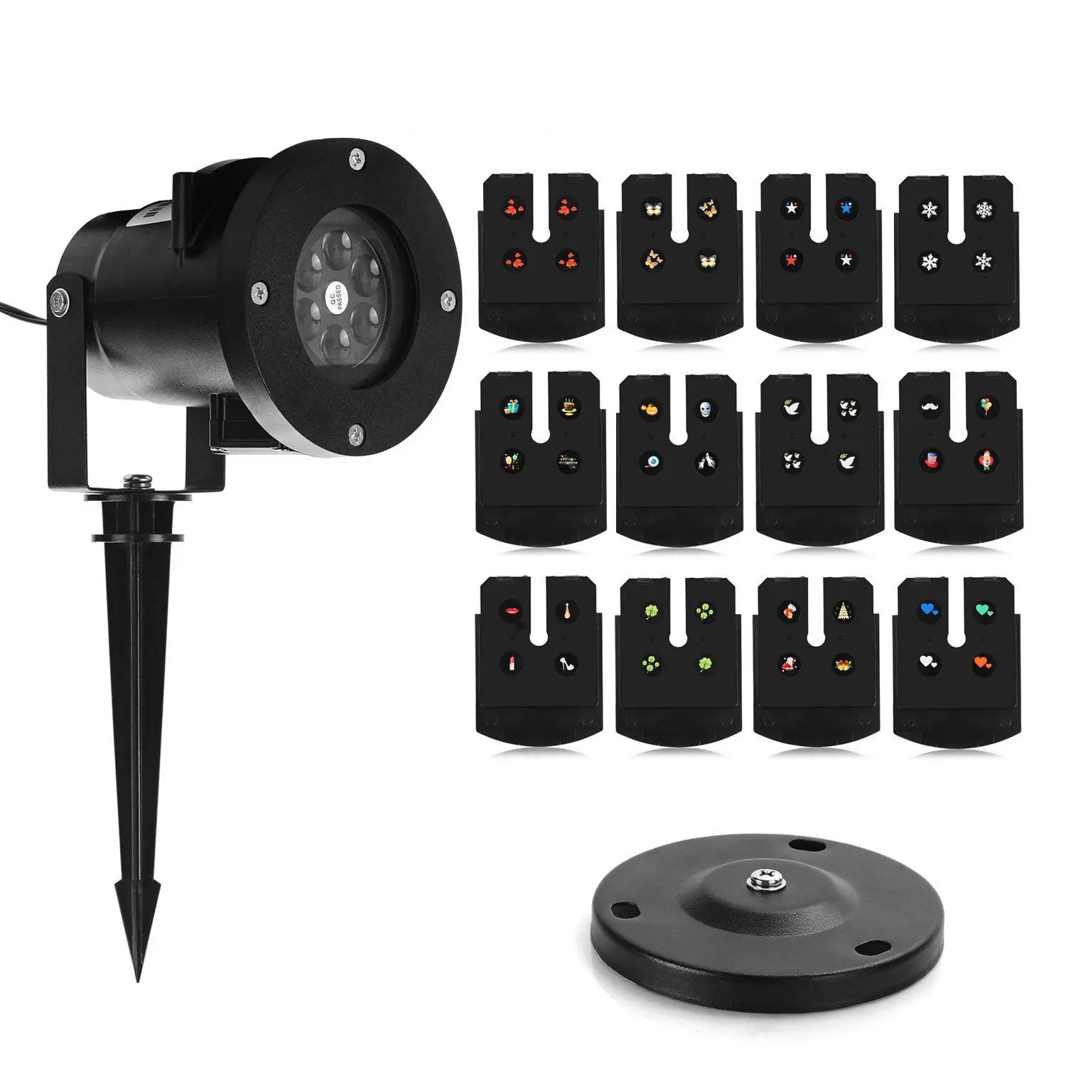 

Holiday Projector Lights, LED Projector Lights with 12 Switchable Patterns, Indoor and Outdoor for Holiday Landscape Decoratio