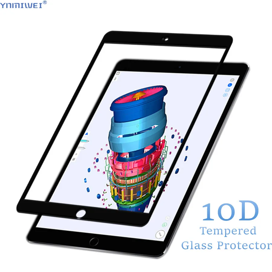 10D полное покрытие для Apple iPad 9 7 дюйма 2018 2017 Pro 11 Air 1 2 3 стеклянные пленки Защитное