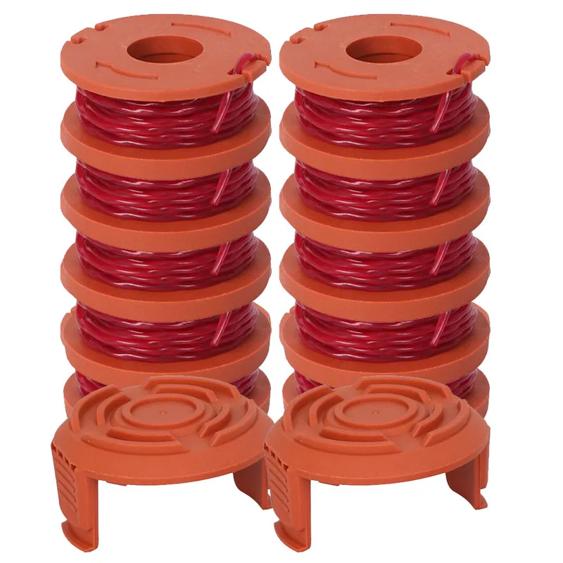 

10ft Line String Replacement Trimmer Spool+Cap Cover For WORX WA0010 WG150 WG180