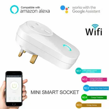 

WiFi Smart Power Socket Home Smart WIFI Light Switch Works For Alexa Google Home IFTTT Smart Life US/EU/UK Plug 30A27
