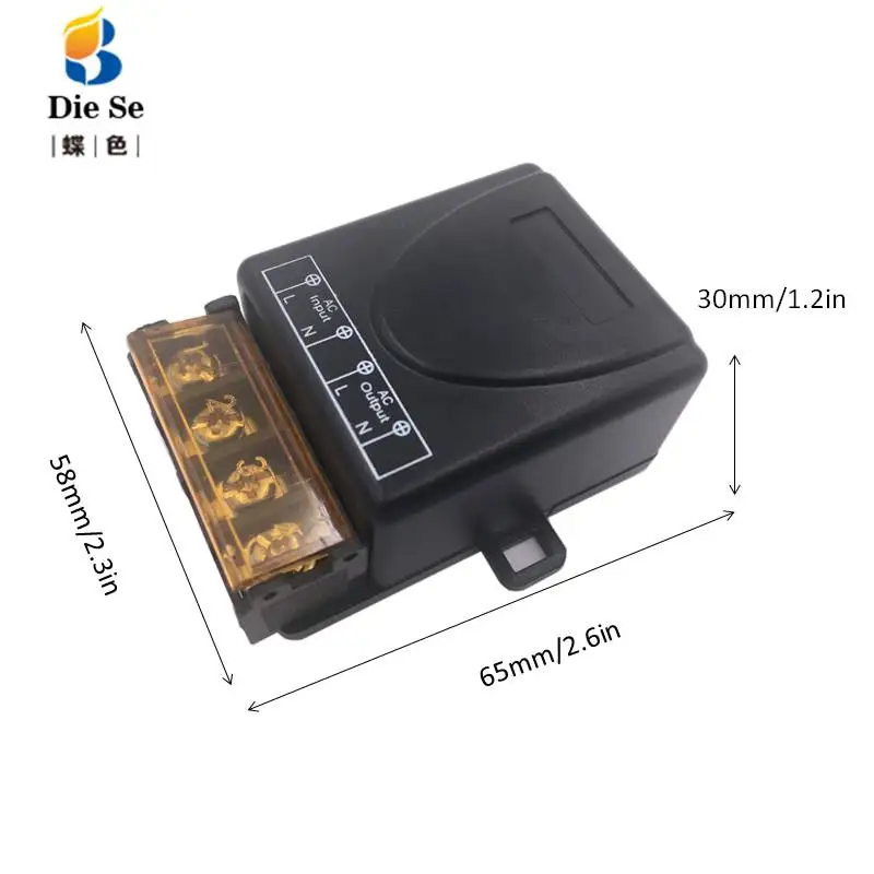 High-Power 2000W 433MHz Wireless Remote Control AC 75V~220V Relay Receiver Module for Factory Farm Office Ventilation Pump LED