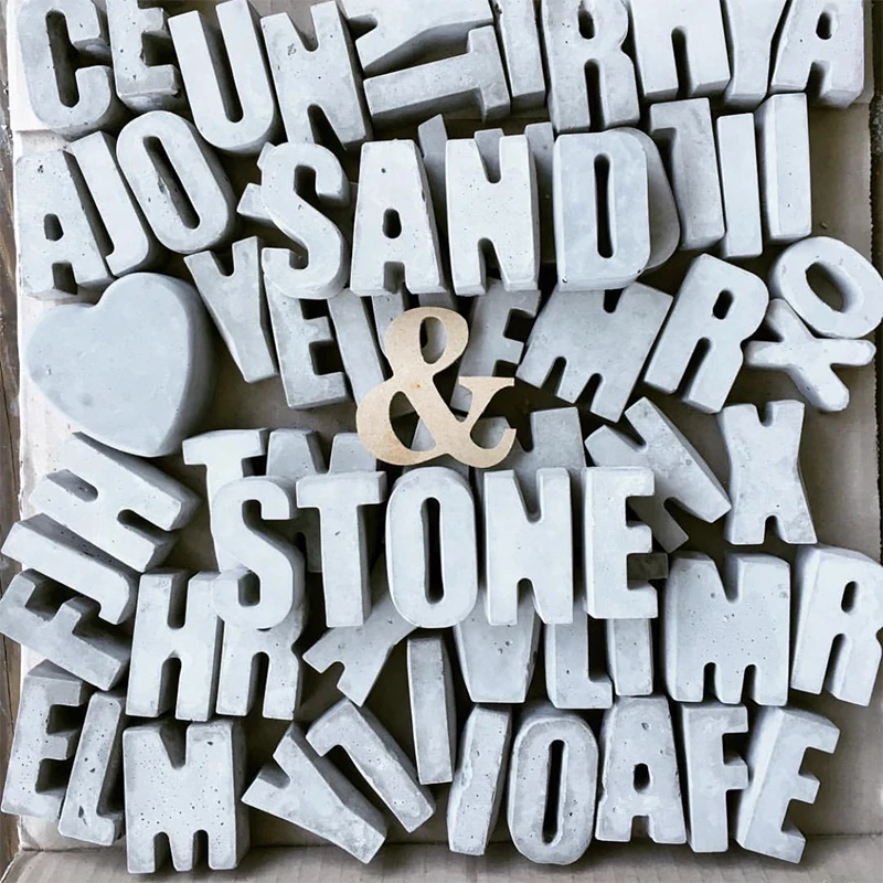 Concrete Silicone Mould 26 Capital Letters Mold English Word Mold Thicken Version Customized Cement English Name Decor Letters Clay Molds Aliexpress