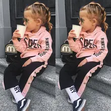 Pudcoco/Одежда для девочек; топы с капюшоном для новорожденных девочек; футболка; штаны; Спортивный костюм; спортивные костюмы