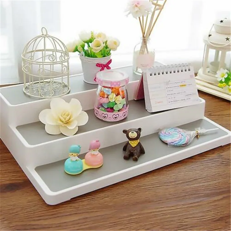 White Kitchen Seasoning Bottle Stepped Tiered Shelf 3 ...