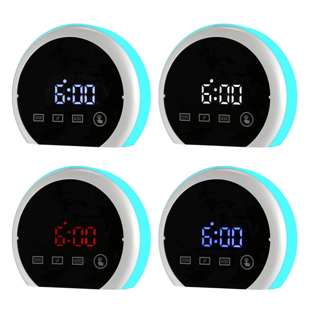 TS-S22 LED Mirror Clock Alarm and Snooze Temperature Display RGB Light | Дом и сад