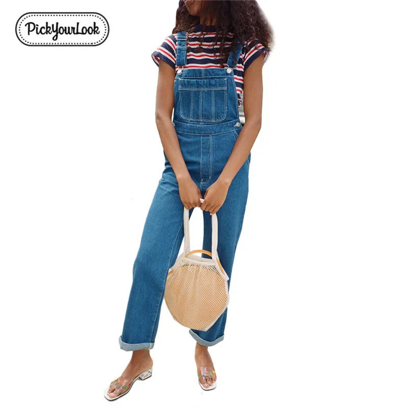 Pickyourlook Women Overalls Jeans Denim Blue Belted Pocket Button Female Jumpsuit Romper Fashion Streetwear Lady Body Bodysuit Pickyourlook Women Overalls Jeans Denim Blue Belted Pocket Button Female Jumpsuit Romper Fashion Streetwear Lady Body Bodysuit
